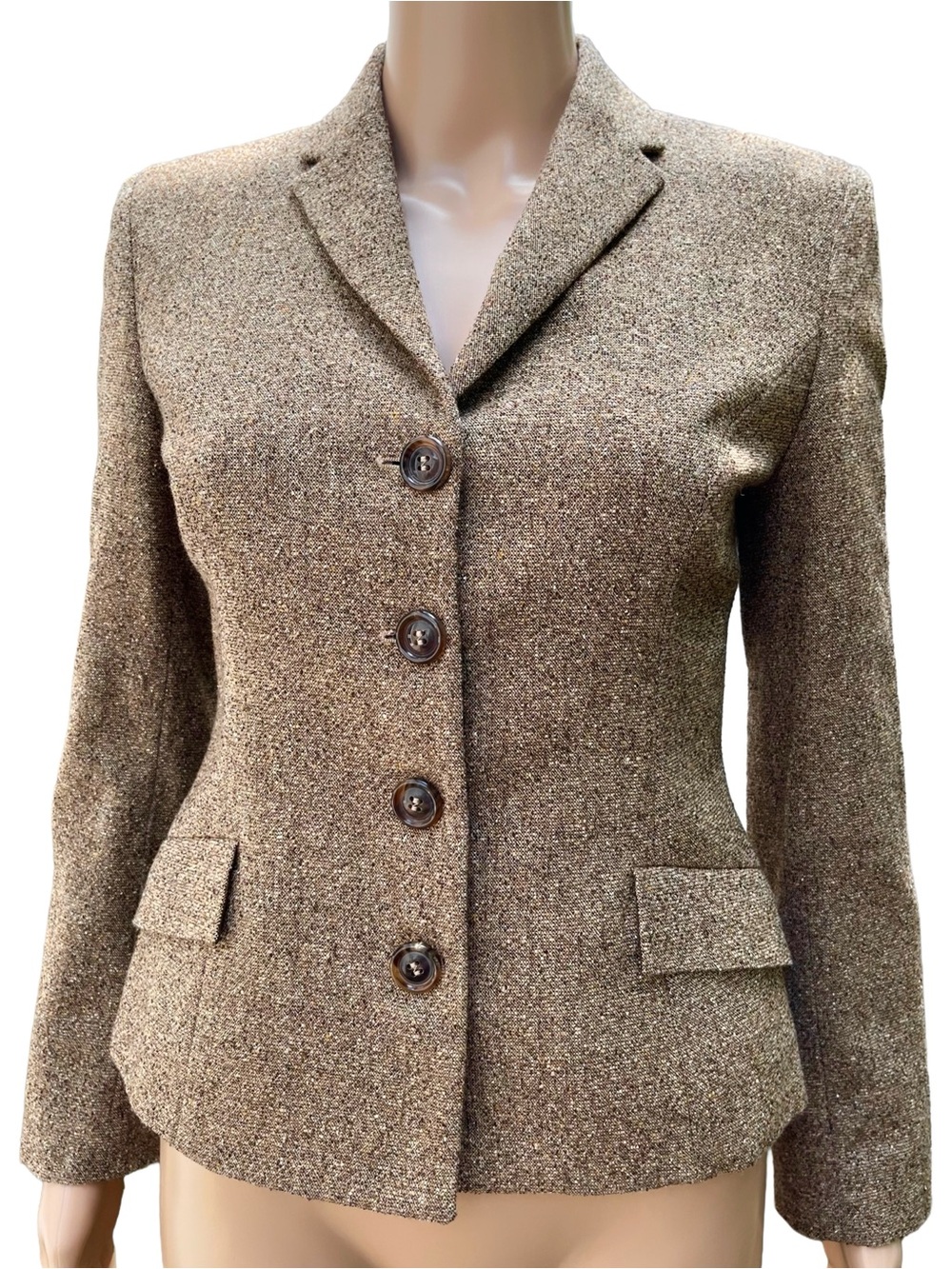 Vintage Italian Wool Silk Tweed Piazza Sempione Blazer